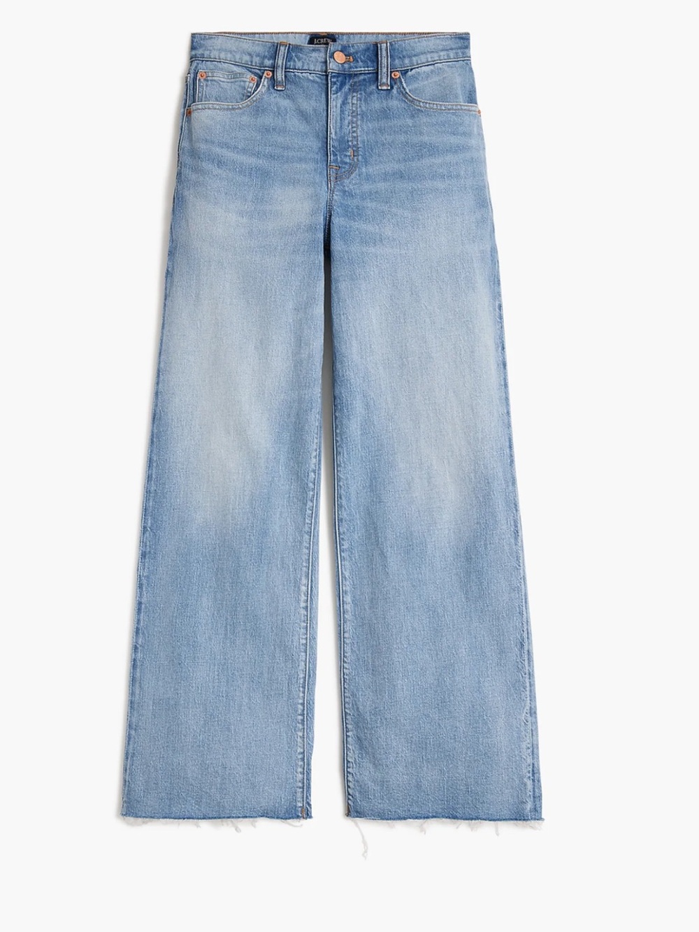 J. Crew Wide-leg Cropped Jean Frayed Hem Size 29 Cotton - Picture 2 of 10